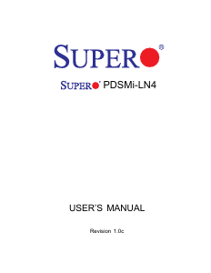 Handleiding Supermicro PDSMi-LN4 Moederbord