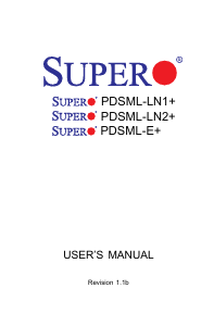 Handleiding Supermicro PDSML-E+ Moederbord