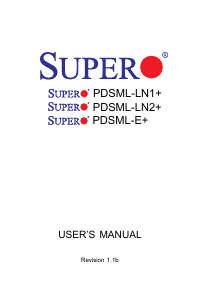 Handleiding Supermicro PDSML-LN2+ Moederbord
