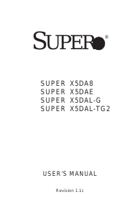 Handleiding Supermicro X5DAE Moederbord
