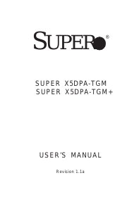 Handleiding Supermicro X5DPA-TGM Moederbord