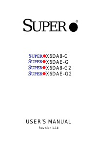 Handleiding Supermicro X6DAE-G2 Moederbord