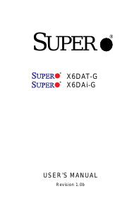 Handleiding Supermicro X6DAi-G Moederbord