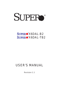 Handleiding Supermicro X6DAL-B2 Moederbord