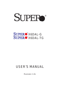 Handleiding Supermicro X6DAL-G Moederbord