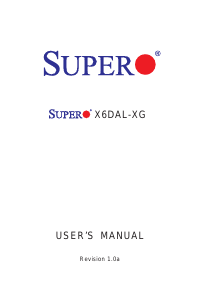 Handleiding Supermicro X6DAL-XG Moederbord