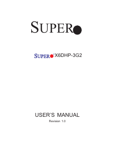 Handleiding Supermicro X6DHP-3G2 Moederbord