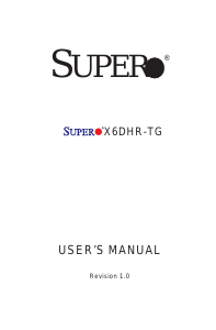 Handleiding Supermicro X6DHR-TG Moederbord
