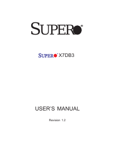Handleiding Supermicro X7DB3 Moederbord