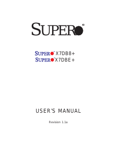 Handleiding Supermicro X7DB8+ Moederbord