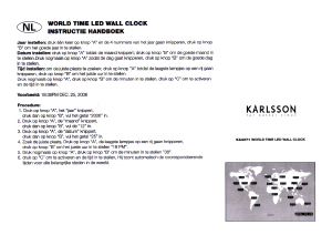 Handleiding Karlsson KA4371 World Time LED Klok