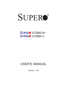 Handleiding Supermicro X7DBR-i+ Moederbord
