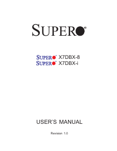 Handleiding Supermicro X7DBX-8 Moederbord