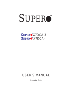 Handleiding Supermicro X7DCA-i Moederbord