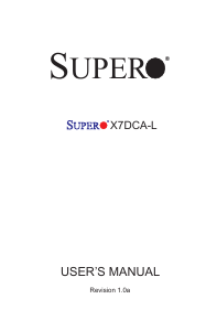 Handleiding Supermicro X7DCA-L Moederbord