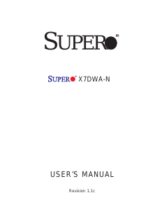 Handleiding Supermicro X7DWA-N Moederbord
