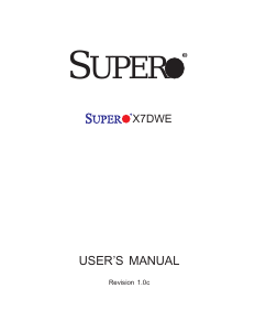 Handleiding Supermicro X7DWE Moederbord