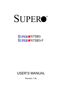 Handleiding Supermicro X7SB3 Moederbord