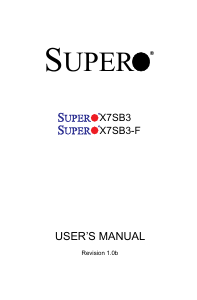Handleiding Supermicro X7SB3-F Moederbord