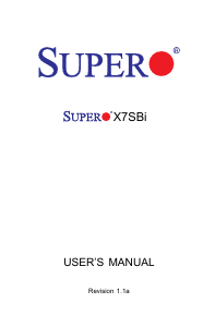 Handleiding Supermicro X7SBi Moederbord