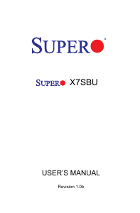 Handleiding Supermicro X7SBU Moederbord