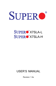 Handleiding Supermicro X7SLA-H Moederbord