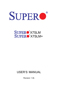 Handleiding Supermicro X7SLM Moederbord