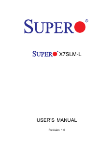 Handleiding Supermicro X7SLM-L Moederbord