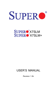 Manual Supermicro X7SLM+ Motherboard