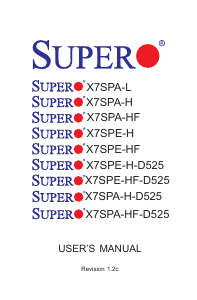 Handleiding Supermicro X7SPA-H Moederbord