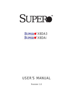 Handleiding Supermicro X8DAi Moederbord