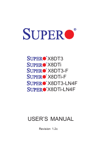Handleiding Supermicro X8DT3 Moederbord
