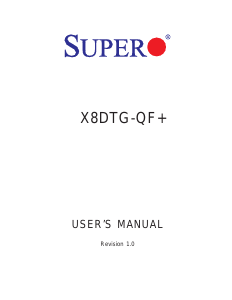 Handleiding Supermicro X8DTG-QF+ Moederbord