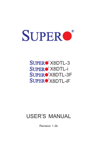 Handleiding Supermicro X8DTL-i Moederbord
