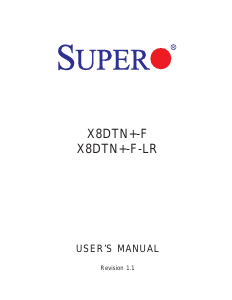 Handleiding Supermicro X8DTN+-F Moederbord