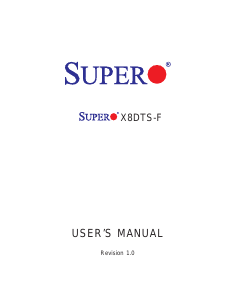 Handleiding Supermicro X8DTS-F Moederbord