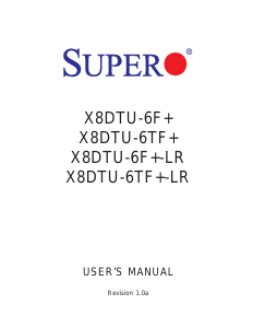 Handleiding Supermicro X8DTU-6F+ Moederbord