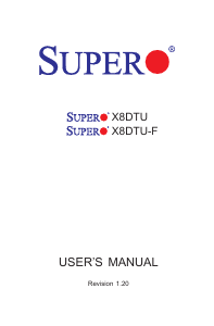 Handleiding Supermicro X8DTU-F Moederbord