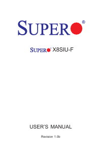 Handleiding Supermicro X8SIU-F Moederbord