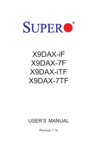 Handleiding Supermicro X9DAX-7TF Moederbord