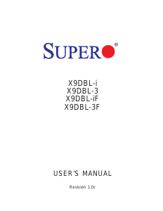 Manual Supermicro X9DBL-i Motherboard