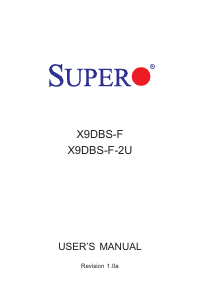 Handleiding Supermicro X9DBS-F Moederbord