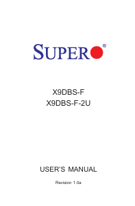 Handleiding Supermicro X9DBS-F-2U Moederbord