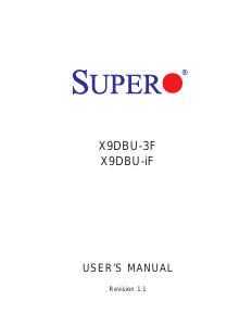 Manual Supermicro X9DBU-iF Motherboard