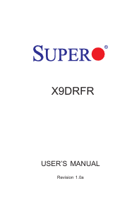 Handleiding Supermicro X9DRFR Moederbord