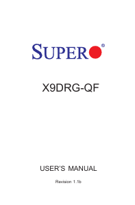 Handleiding Supermicro X9DRG-QF Moederbord