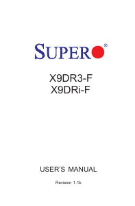Handleiding Supermicro X9DRi-F Moederbord