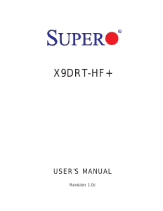 Handleiding Supermicro X9DRT-HF+ Moederbord