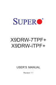 Handleiding Supermicro X9DRW-iTPF+ Moederbord