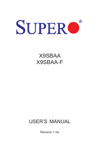 Handleiding Supermicro X9SBAA Moederbord